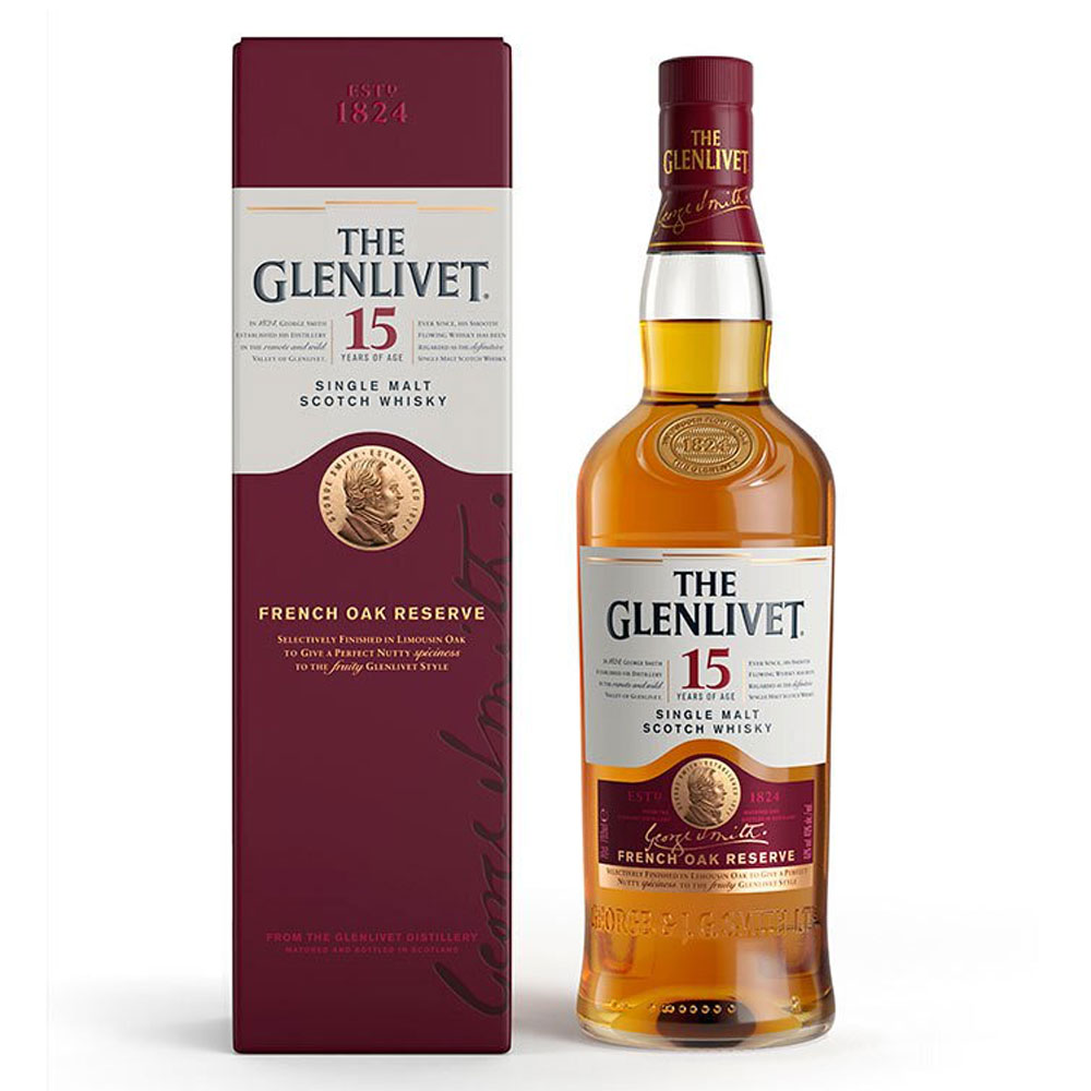 Glenlivet 15 Year Old Single Malt Scotch Whisky (700ml)