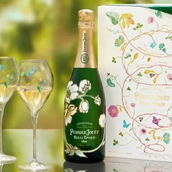 Perrier-Jouet Limited Edition Belle Epoque Giftbox Marcin Rusak 2016 (750ml) with 2 Champagne Flutes