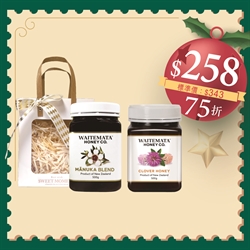$258 (兩件75折) - 紐西蘭WAITEMATA 麥盧卡蜂蜜 (Blend) (500g) + 紐西蘭WAITEMATA 三葉草蜜 - 乳狀 (500g)