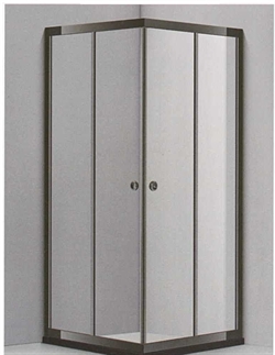 不銹鋼方形對角趟門加梗浴屏B-1006(舊型號BR-11)