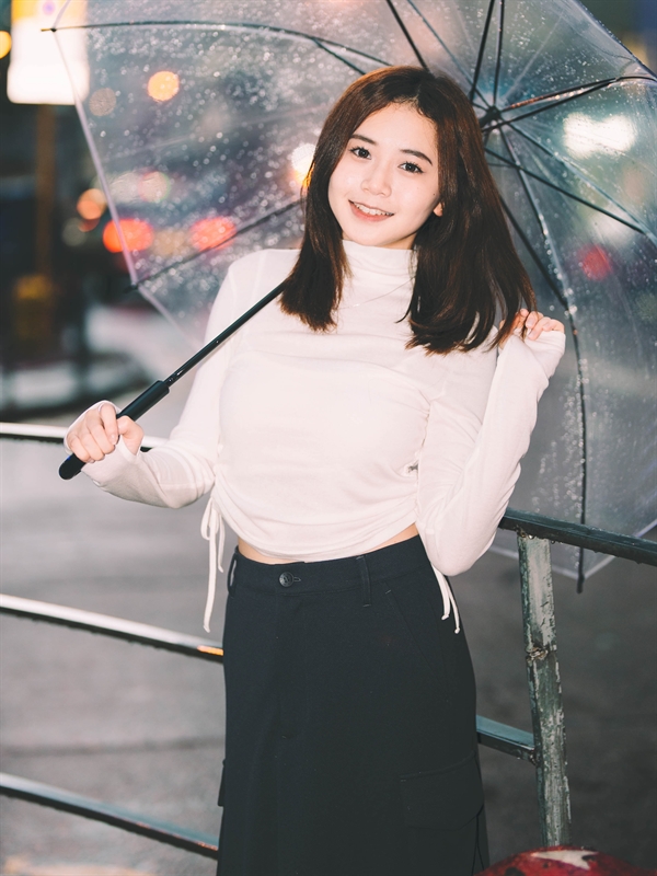 Drawstring Mock-Neck Top 