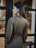 High-Neck Trench Dress 