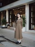 High-Neck Trench Dress 