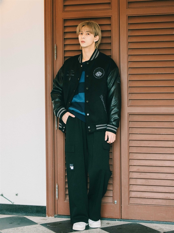 Mountain Embroidered Baseball Jacket