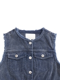 Snow Washed Corduroy Vest 