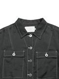 Cropped Contrast Stitch Jacket 