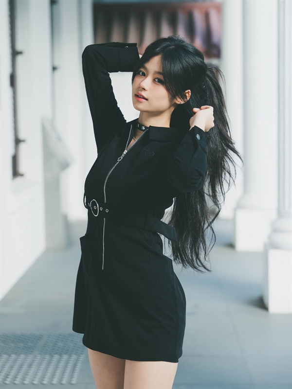 Long Sleeves Zip Up Dress