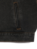 Cropped Zip Up Denim Jacket 