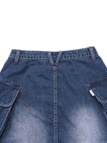  Flip Pocket Denim Skirt