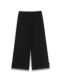 Cuffed Hem Wide Leg Pants 