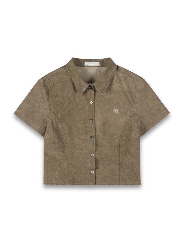 Wash Print Slim Cut Shirt