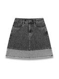  Raw Edge Denim Skirt