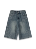  Washed Bermuda Denim Shorts