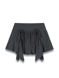  Irregular Shape Skirt With Ribbon