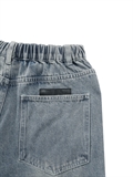  Washed Oversized Denim Shorts