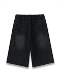  Washed Oversized Denim Shorts