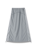  Sporty Drawstring Long Skirt