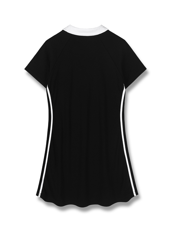 Sporty Polo Collar Dress