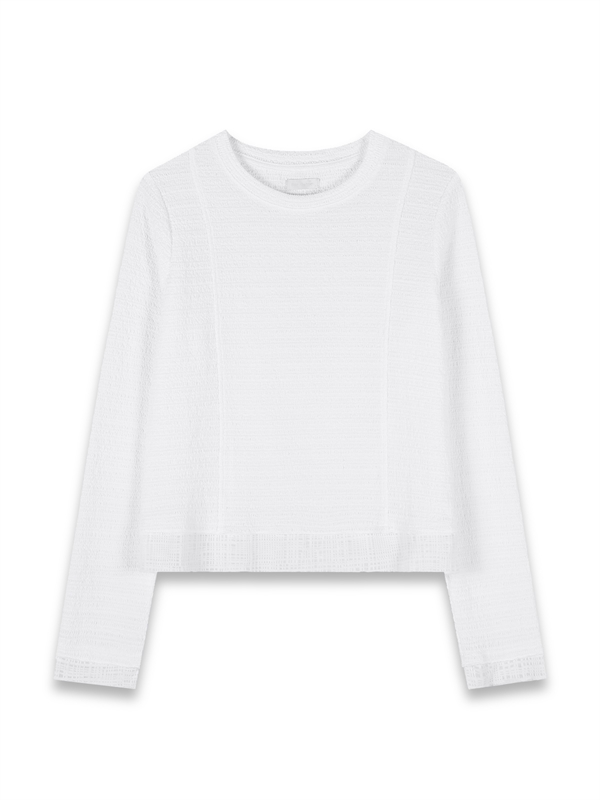 Jacquard Lace Trimmed Top 