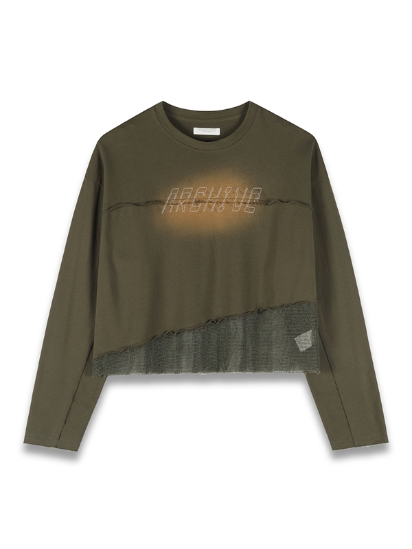 Mesh Layers Embroidery Tee