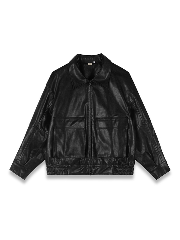 Retro Washed PU Jacket (Unisex)