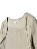  Square Neck Ribbed Top