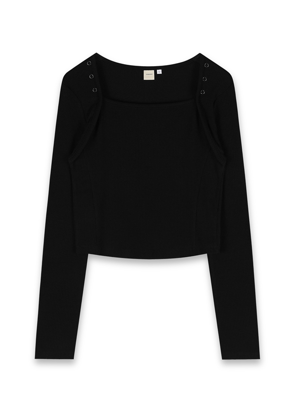 Square Neck Ribbed Top