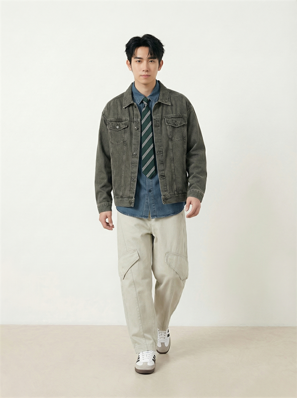 Oversized Washed Denim Jacket