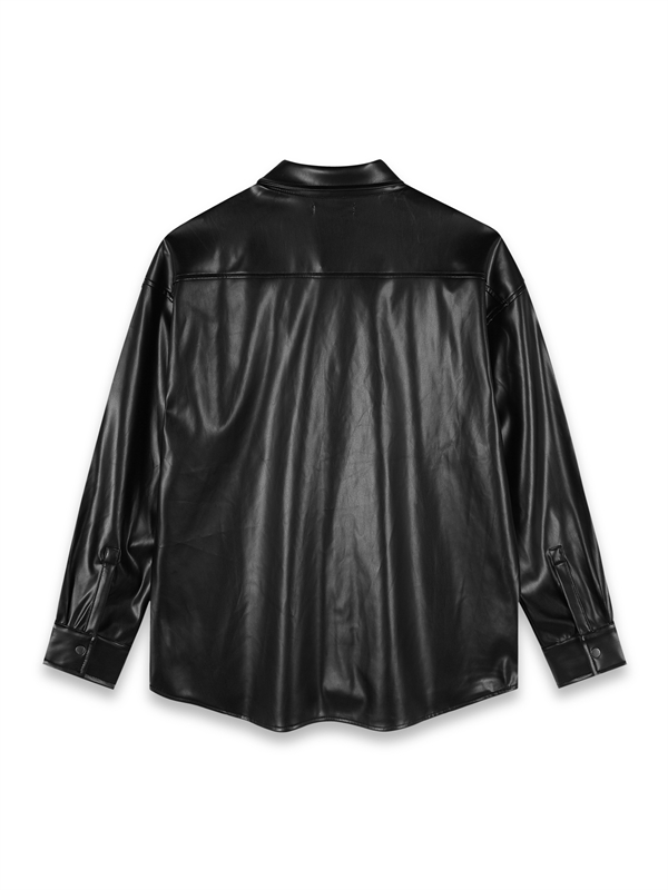 PU Leather Shirt Jacket (Unisex)