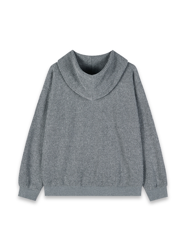 Knitted Zip-Up  Hoodie 