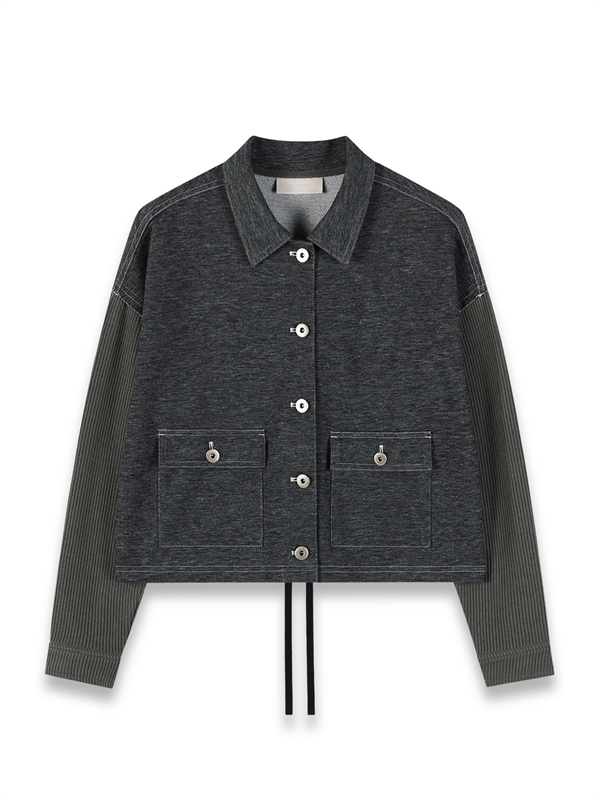 Flap Pocket Lace Up Jacket