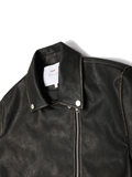  Wash PU Leather Biker Jacket