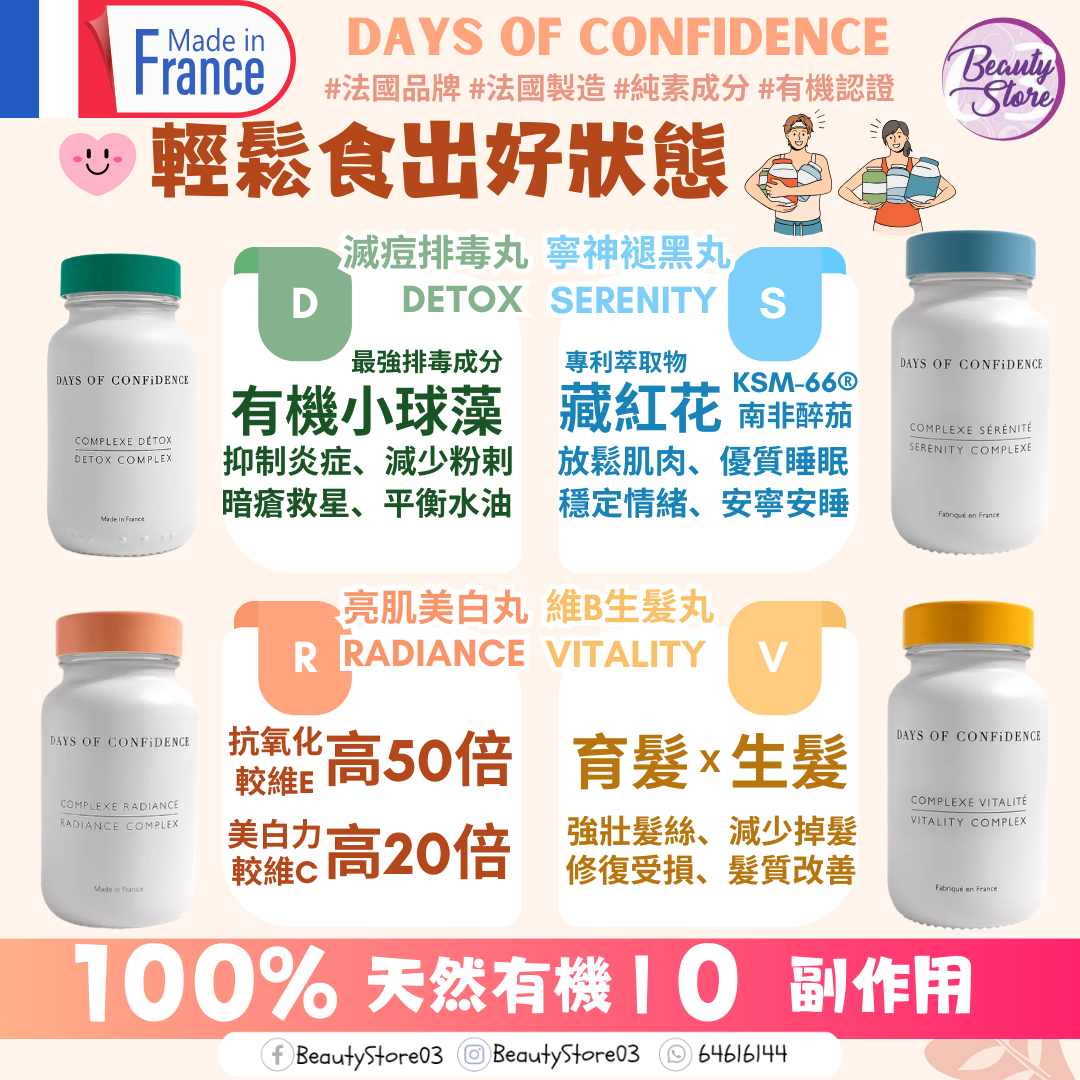 法國 Days Of Confidence 營養補充品