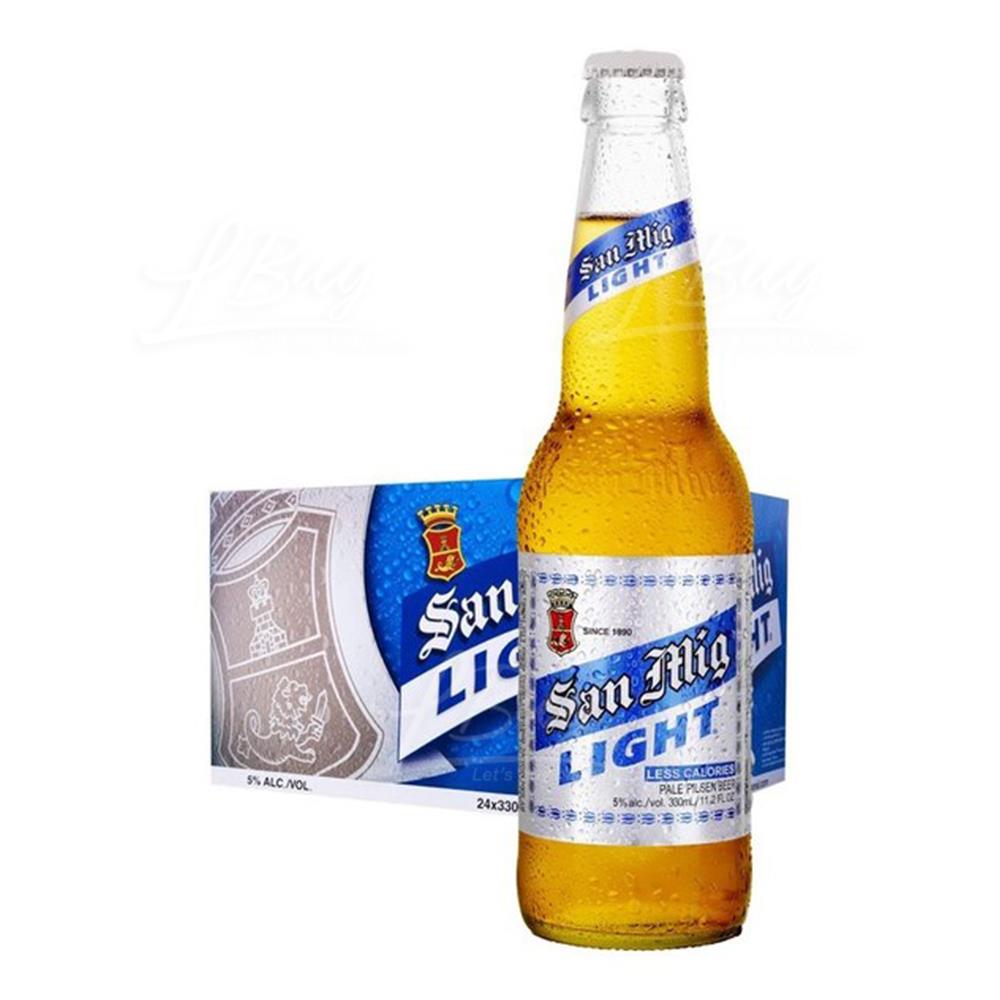 San Mig Light 330ml Bottle Packing 24 pcs per case