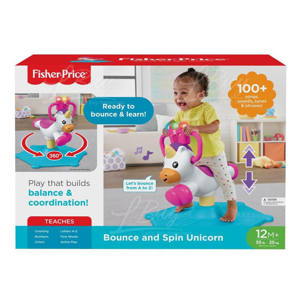 GGD19 Fisher-Price® Bounce and Spin Unicorn