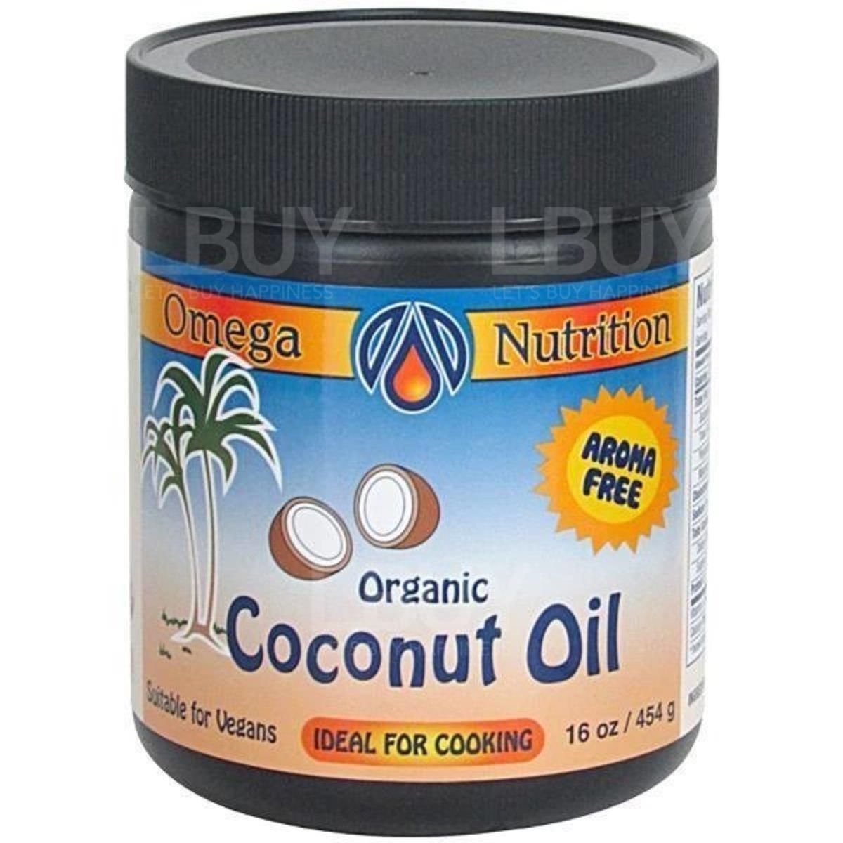 Omega Nutrition- Organic Coconut Oil 454g Aroma Free