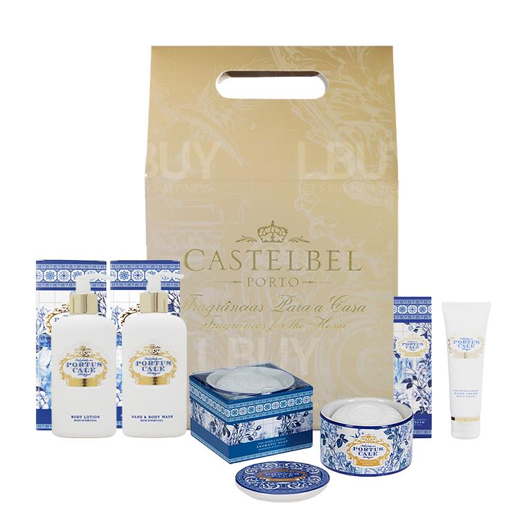 Portus Cale Gold and Blue Body Care Set