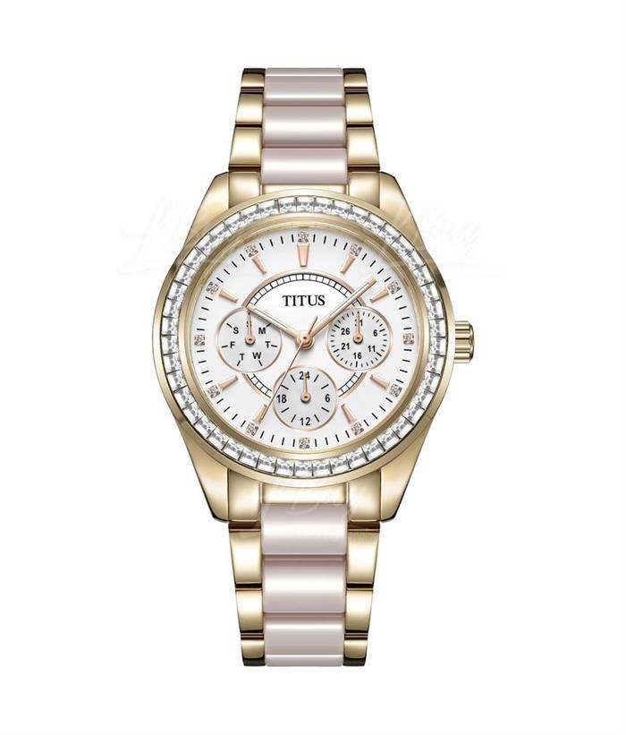 Fashionista Multi-Function Quartz Stainless Steel with Ceramic Watch