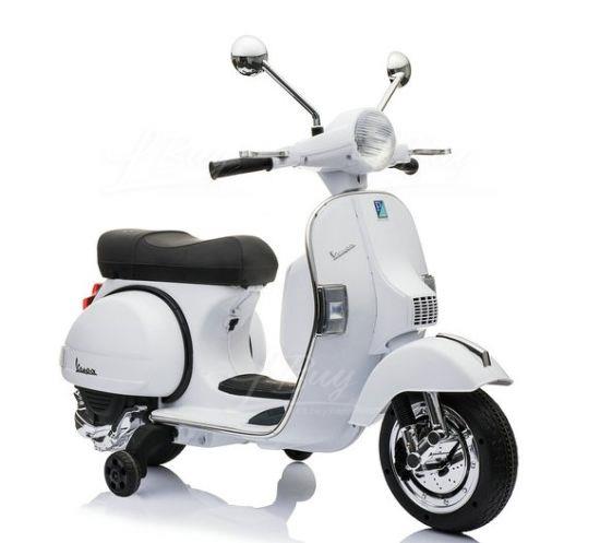 Official Licensed Kids Ride On- Vespa PX150 White