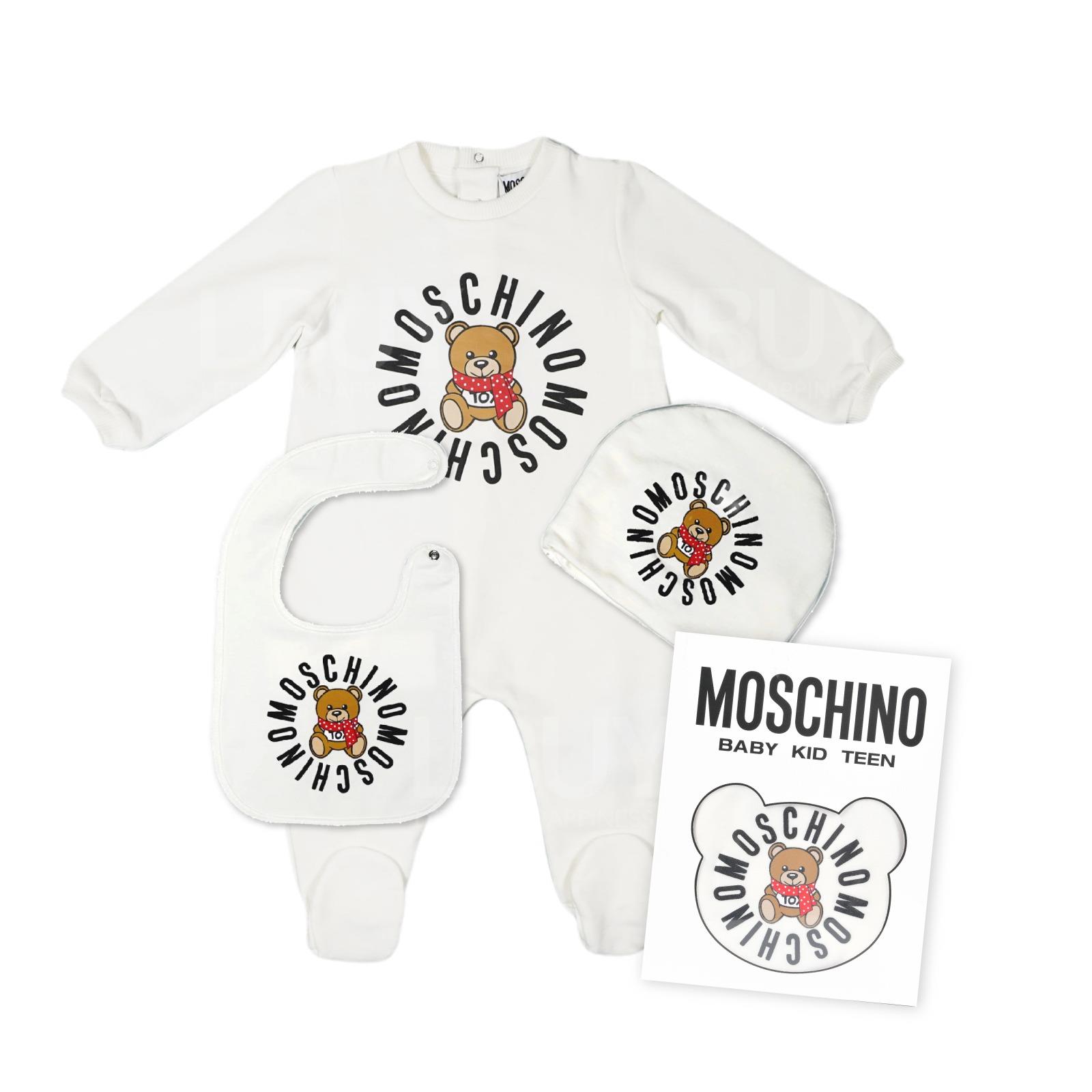 Moschino Baby Bodysuit 白色 三件套裝 禮盒裝