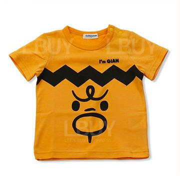 多啦A梦橙色胖虎圆领短袖T恤(尺码:80-130)