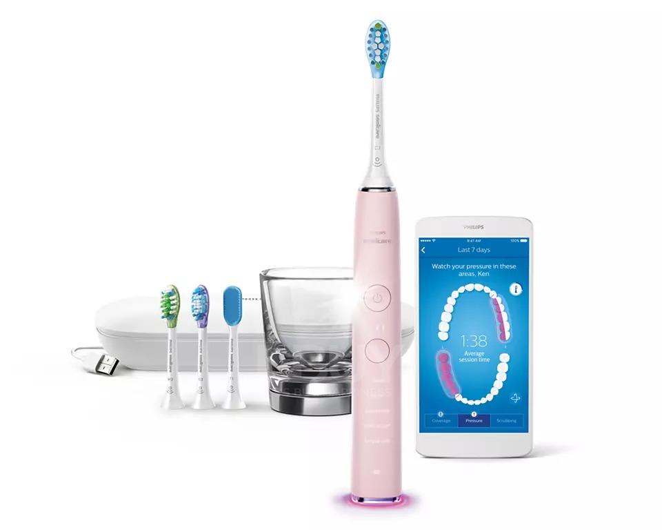 Sonicare DiamondClean Smart 9500 Series Sonic electric toothbrush with app - Pink