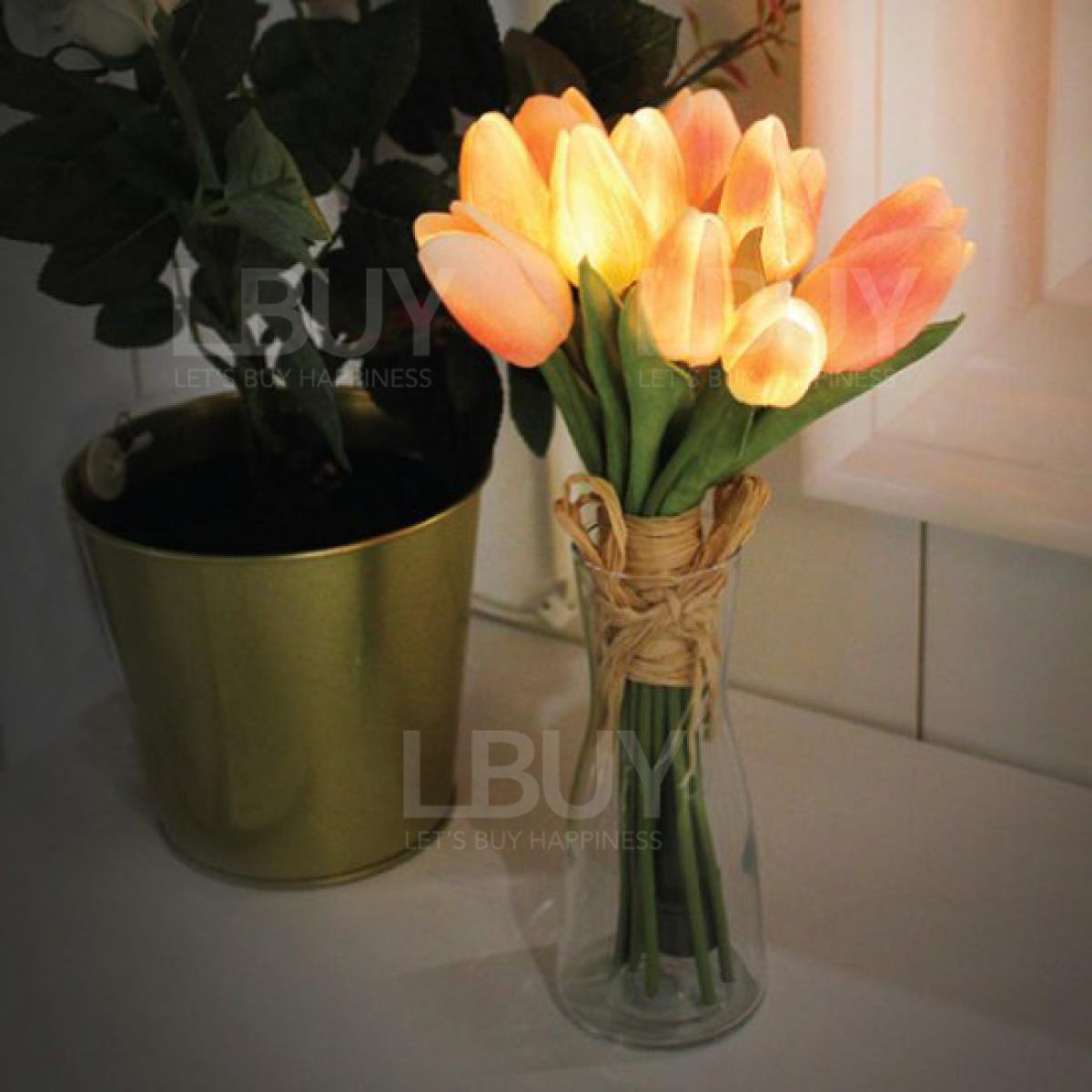 Tulip Bouquet LED Lights - Peach