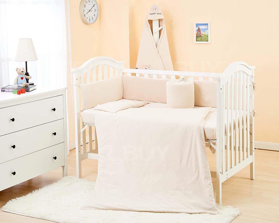 婴儿针织床品套装 - 自然色系