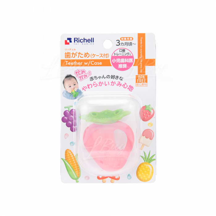 RICHELL 草莓牙胶 (连盒) (3个月或以上适用)
