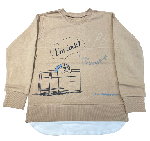 Dorami Cotton Fleece Long Sleeve Sweatshirt (Size: 130)