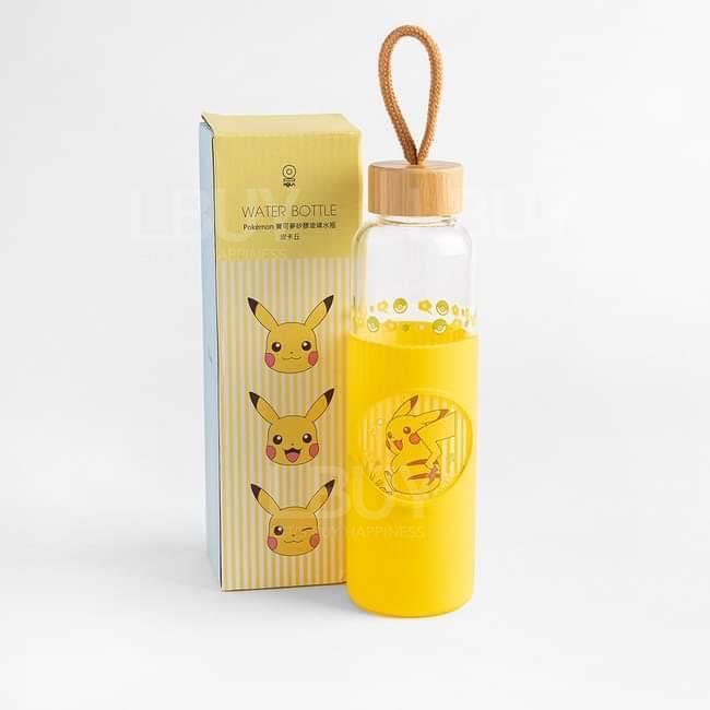 HOLA Pokemon比卡超矽膠手提竹蓋玻璃瓶560ml