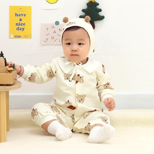Snap-Up Romper-Santa Puppy (Winter)