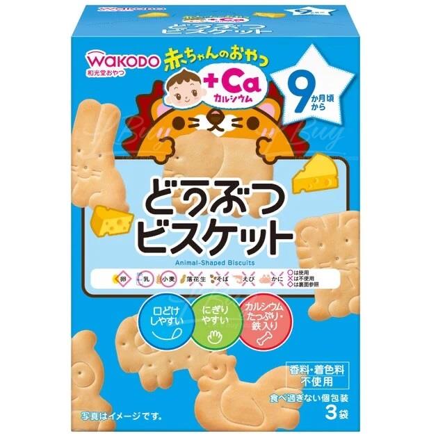 WAKODO Aminal Figured Cheese Flavor +Ca Biscuits35g