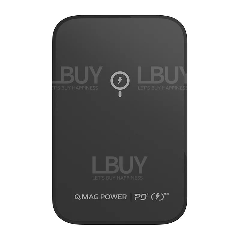 MOMAX Q.Mag Power Magnetic Wireless Battery Pack 5000mAh IP97 Black
